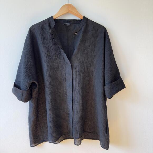 COS Granddad Collar Relaxed Exaggerated Silhouette Oversized M in Black - Picture 5 of 9